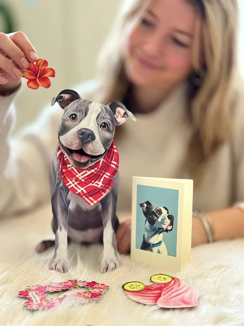 Pit Bull Pop-Up Pet Card