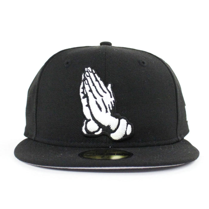 Praying Hands New Era 59Fifty Fitted Hat (Gray Under Brim)