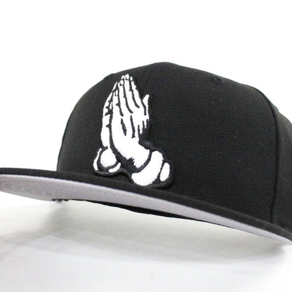 Praying Hands New Era 59Fifty Fitted Hat (Gray Under Brim)