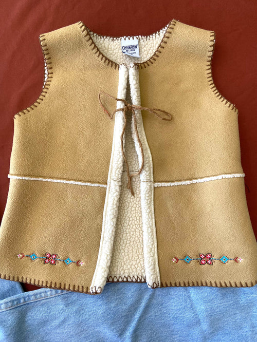 Pre-Loved Oshkosh Suede Embroidered Vest *Size 6 Youth - Deer Creek Mercantile