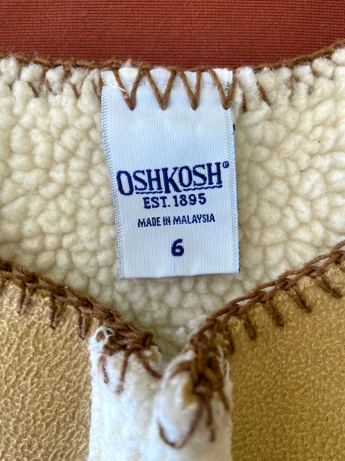 Pre-Loved Oshkosh Suede Embroidered Vest *Size 6 Youth - Deer Creek Mercantile