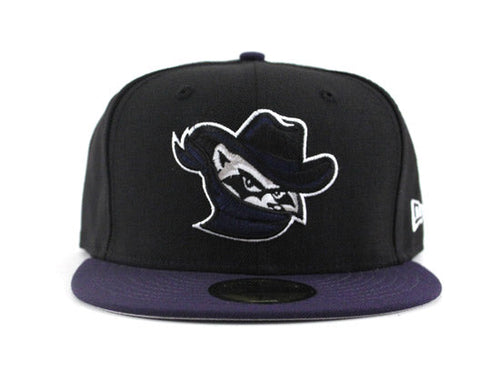 Quad Cities River Bandits New Era 59FIFTY Custom Fitted Hats (BLACK LIGHT NAVY GRAY UNDERBRIM)