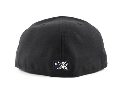 Quad Cities River Bandits New Era 59FIFTY Custom Fitted Hats (BLACK LIGHT NAVY GRAY UNDERBRIM)