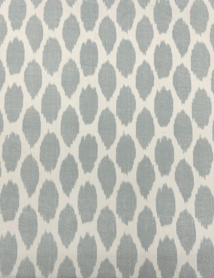 Quadrille Fabric: Adras - Custom Pale Blue on Tinted 100% Linen