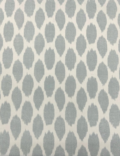 Quadrille Fabric: Adras - Custom Pale Blue on Tinted 100% Linen