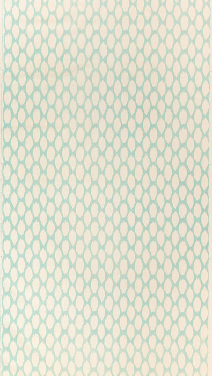 Quadrille Fabric: Adras Reverse - Custom Light Turquoise on Tinted 100% Linen