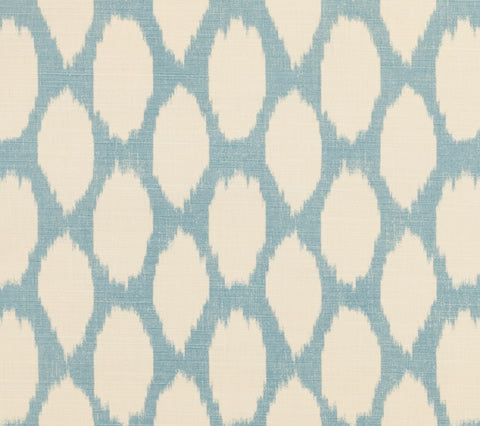 Quadrille Fabric: Adras Reverse - Custom New Soft Windsor Blue on Tinted Belgian Linen / Cotton