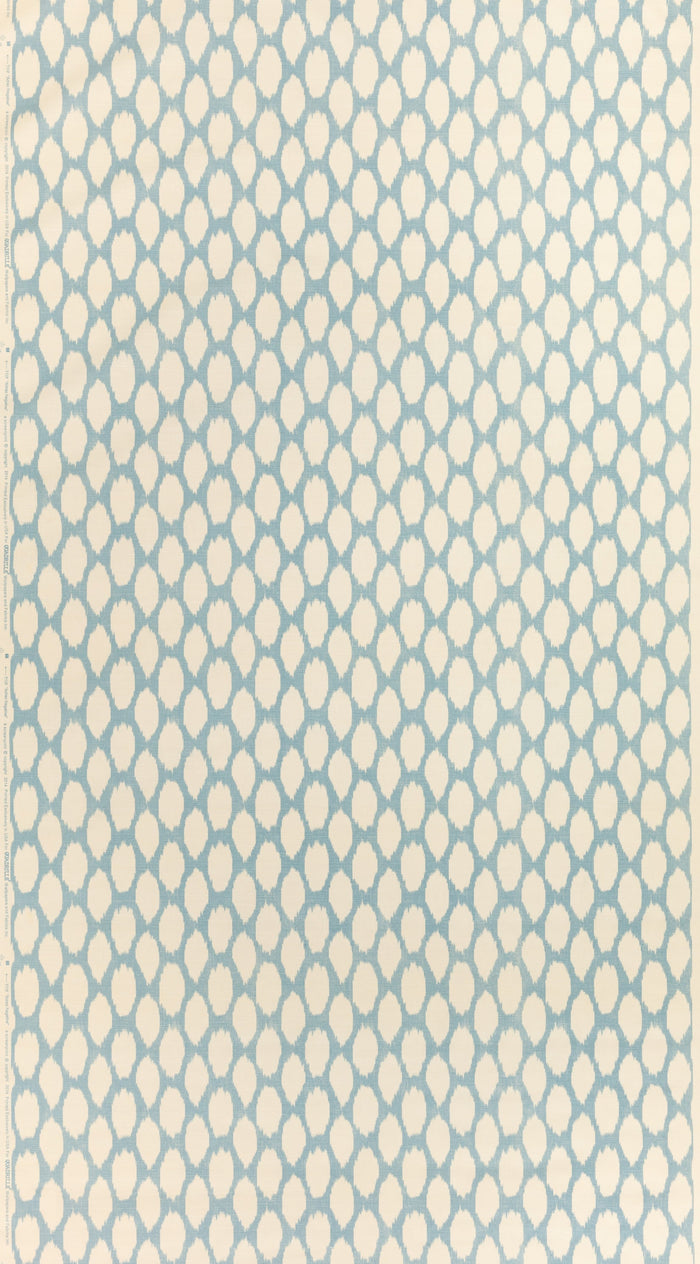 Quadrille Fabric: Adras Reverse - Custom New Soft Windsor Blue on Tinted Belgian Linen / Cotton