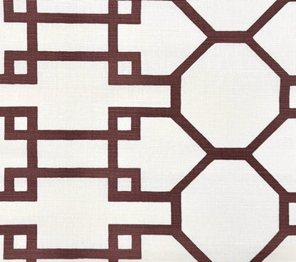 Quadrille Fabric: Brighton - Custom Brown on Tinted Belgian Linen / Cotton