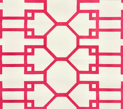 Quadrille Fabric: Brighton - Custom Magenta on Tinted Belgian Linen / Cotton