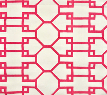 Quadrille Fabric: Brighton - Custom Magenta on Tinted Belgian Linen / Cotton