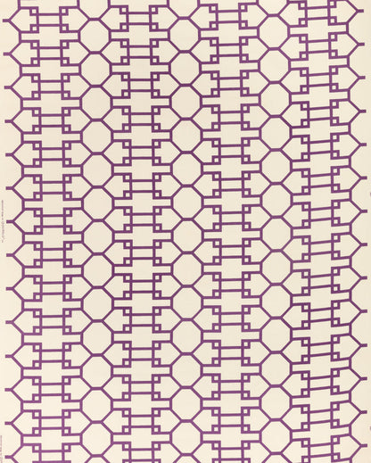 Quadrille Fabric: Brighton - Custom Purple on Tinted Belgian Linen / Cotton