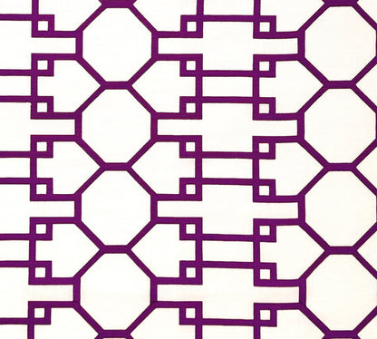 Quadrille Fabric: Brighton - Custom Purple on White Belgian Linen / Cotton
