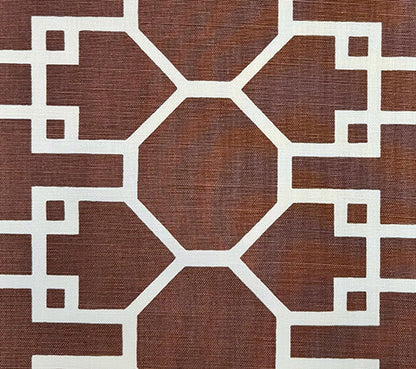 Quadrille Fabric: Brighton Reverse - Custom Brown on Tinted Belgian Linen / Cotton