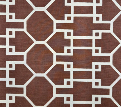 Quadrille Fabric: Brighton Reverse - Custom Brown on Tinted Belgian Linen / Cotton