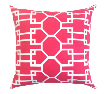 Quadrille Fabric: Brighton Reverse - Custom Watermelon on Tinted Belgian Linen / Cotton