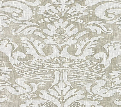 Quadrille Fabric: Bromonte Reverse - Custom Taupe on Tinted 100% Linen