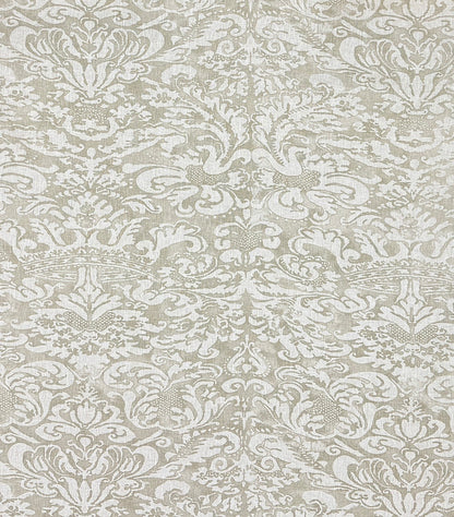 Quadrille Fabric: Bromonte Reverse - Custom Taupe on Tinted 100% Linen