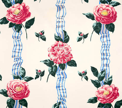 Quadrille Fabric: Camille - Blue Multi on Tinted