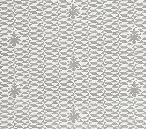 Quadrille Fabric: Carlo II - Custom Gray on White 100% Cotton Sateen