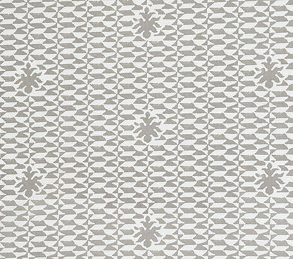 Quadrille Fabric: Carlo II - Custom Gray on White 100% Cotton Sateen