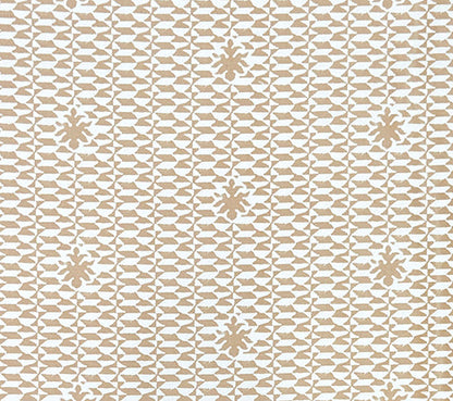 Quadrille Fabric: Carlo II - Custom Pumice on White 100% Sateen
