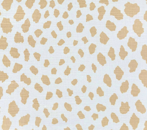 Quadrille Fabric: Cheetah - Custom Beige on White Belgian Linen / Cotton