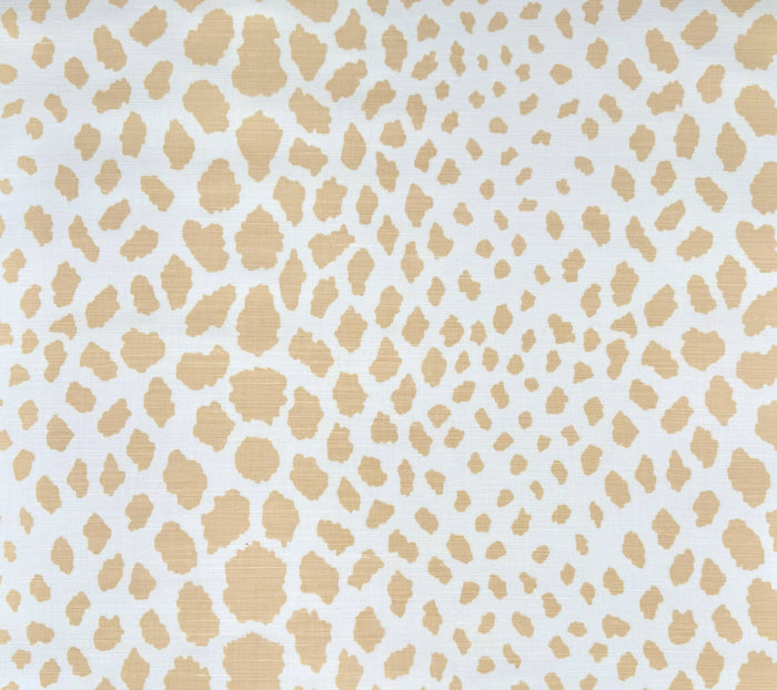 Quadrille Fabric: Cheetah - Custom Beige on White Belgian Linen / Cotton