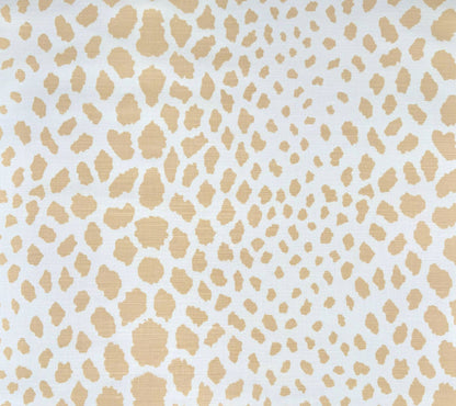 Quadrille Fabric: Cheetah - Custom Beige on White Belgian Linen / Cotton