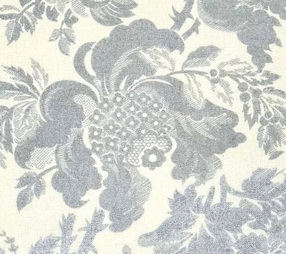 Quadrille Fabric: Des Gardes - Custom Silver Metallic on Silk Matka