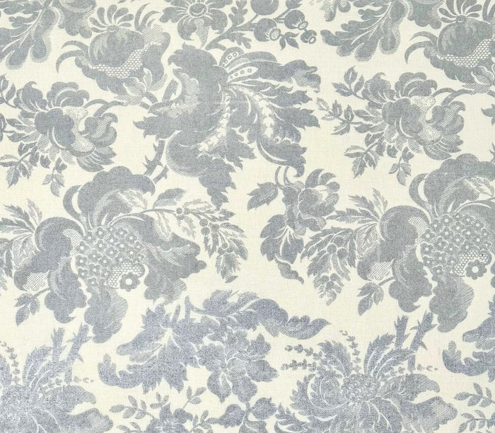 Quadrille Fabric: Des Gardes - Custom Silver Metallic on Silk Matka