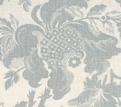 Quadrille Fabric: Des Gardes - Custom Soft Windsor Blue on Tinted 100% Linen
