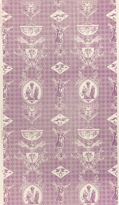 Quadrille Fabric: Excelsior - Custom Purple on Tinted 100% Linen