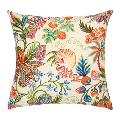 Quadrille Fabric: Jacaranda - Custom Multi Color on Cream Linen / Cotton