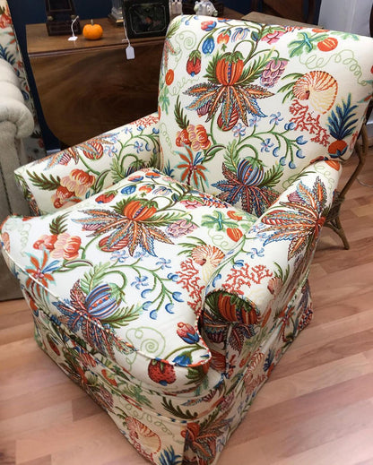 Quadrille Fabric: Jacaranda - Custom Multi Color on Cream Linen / Cotton
