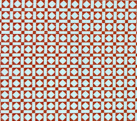 Quadrille Fabric: Lulu DK -Clark - Custom Coral on Tinted Linen / Cotton