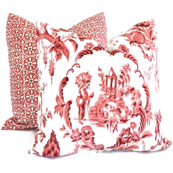 Quadrille Fabric: Madame Butterfly - Custom Eggplant on White Linen / Cotton