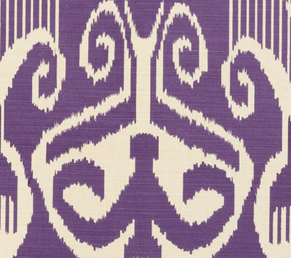 Quadrille Fabric: Nomad - Custom Purple on Tinted Belgian Linen / Cotton