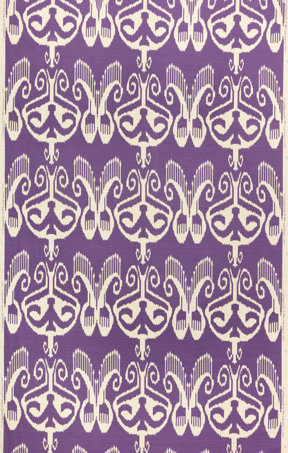 Quadrille Fabric: Nomad - Custom Purple on Tinted Belgian Linen / Cotton