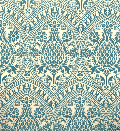 Quadrille Fabric: Pina - Custom Dark Turquoise on Tinted 100% Linen