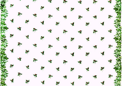 Quadrille Fabric: Prudence - Rose / Greens on Tinted Cotton Chintz Ground