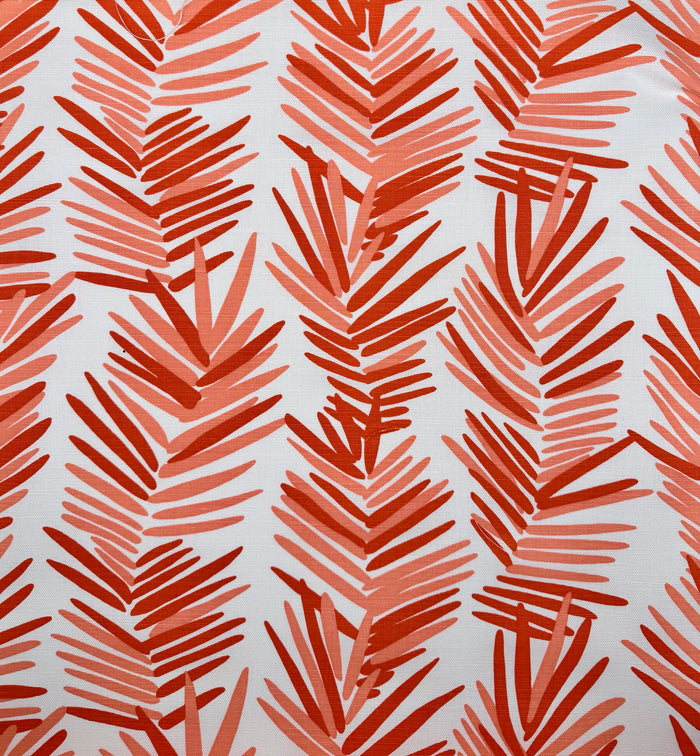 Quadrille Fabric: Riviera - Multi Corals on White Belgian Linen / Cotton
