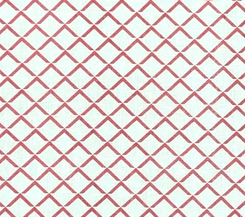 Quadrille Fabric: Terrace - Custom Watermelon on White 100% Linen