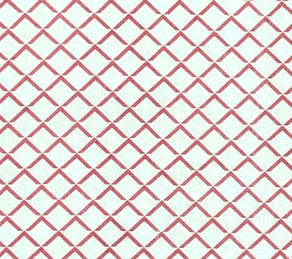Quadrille Fabric: Terrace - Custom Watermelon on White 100% Linen