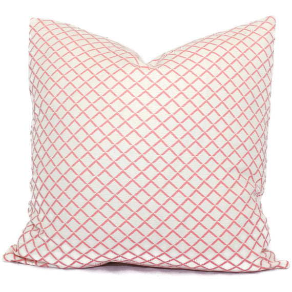 Quadrille Fabric: Terrace - Custom Watermelon on White 100% Linen