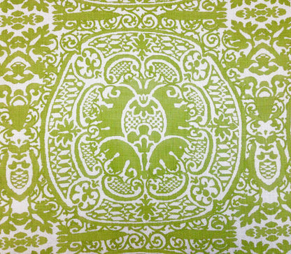 Quadrille Fabric: Veneto - Custom Apple on White Taj 100% Linen
