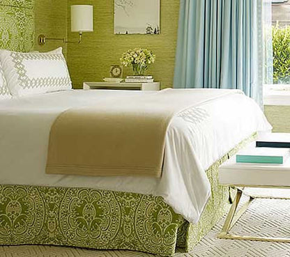 Quadrille Fabric: Veneto - Custom Apple on White Taj 100% Linen