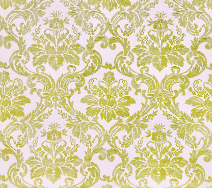 Quadrille Fabric: Victoria - Custom Green on Tinted 100% Linen