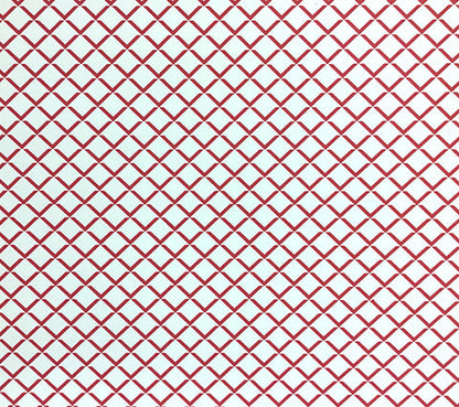 Quadrille Wallpaper: Terrace - Custom Strawberry on White Paper