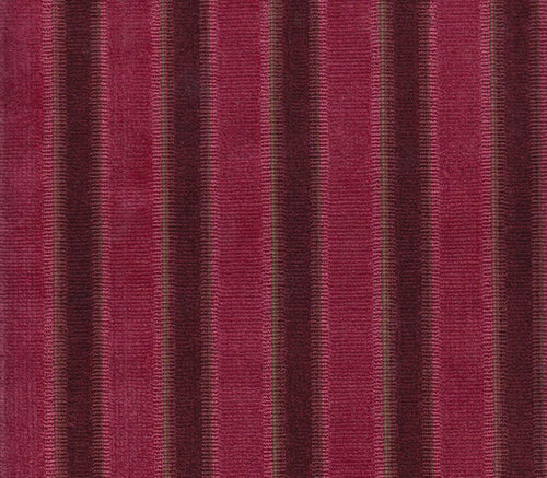 Quadrille Woven Fabric: La Coupole Stripe - Bourgogne; 100% Viscose, Imported from Italy